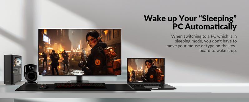 AV Access KD-E10 KVM Switch Docking Station for Laptop & Desktop, 100W Charging, 4K@60Hz Dual Monitor HDMI, 3x USB 3.0, 1G Ethernet, EDID Support