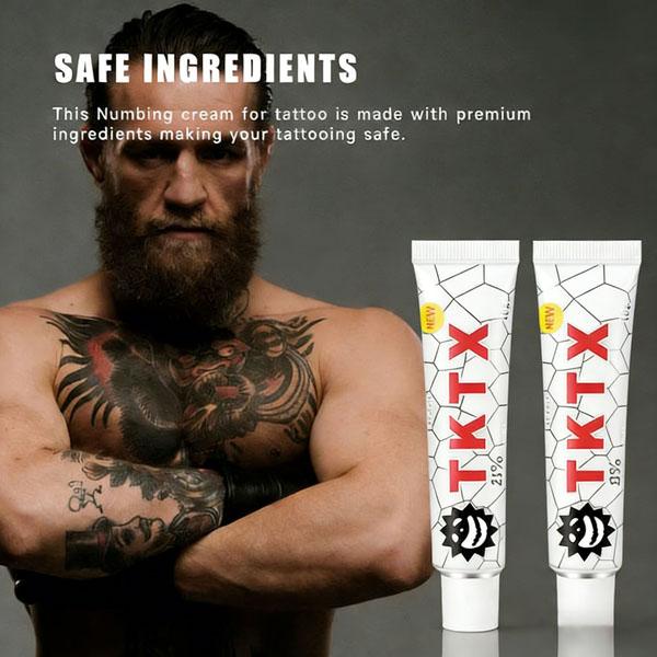 TKTX Tattoo Cream 25Mins Super FastNumbing Tattoo Supply, Painless Numbness Cream Lasting For 6-8 Hours, Suitable For Tattoo, Eyebrow Tattoo, Puncture,Moult - Cosmetics.