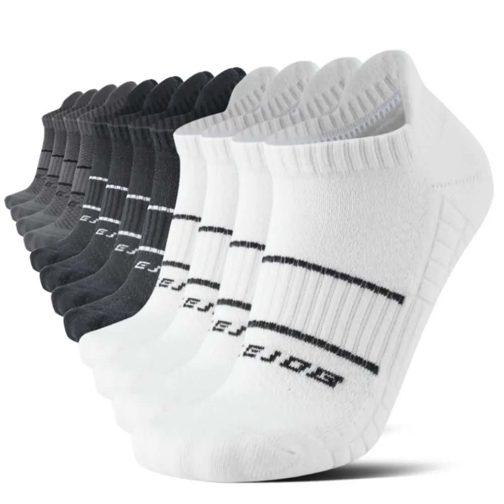 12 Pairs of Professional Sports Socks for Men & Women Ankle Workout Socks with Cushioning Performance Arch Support Cotton Moisture Wicking Odorless Durable for Basketball Running Outdoor Sportswear Activewear Grandson Gift Athletic