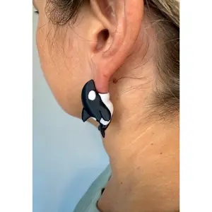 Killer Whale Chomper Earrings