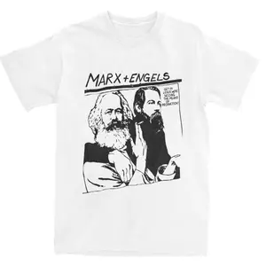 Karl Marx Friedrich Engels Marx & Engels Graphic Meme T-Shirt – Men’s Vintage 100% Cotton Tee / Sweatshirt / Hoodie Short Sleeve Crew Neck Top SA0
