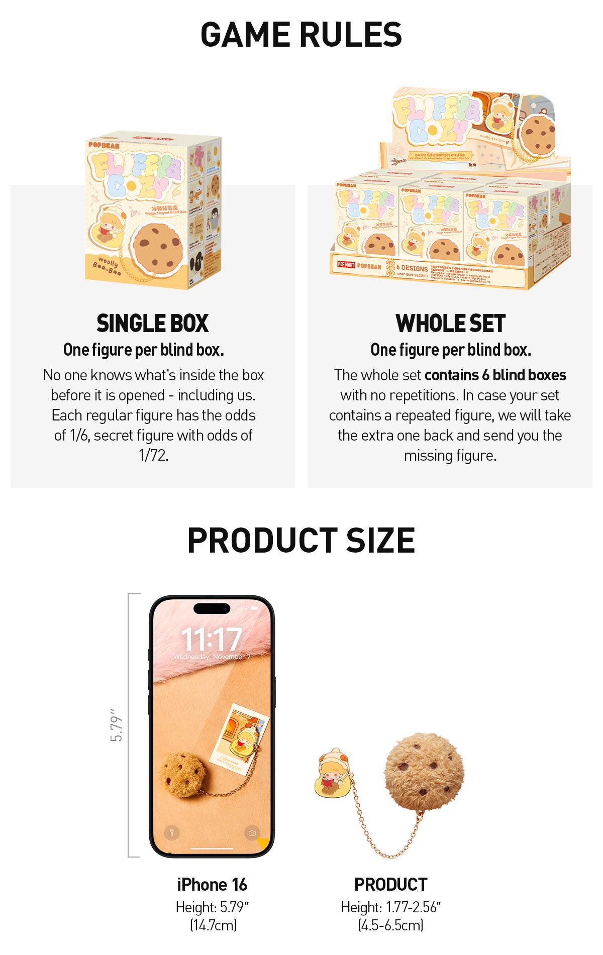 POP MART POP BEAN Fluffy & Cozy Series-Fridge Magnet Blind Box