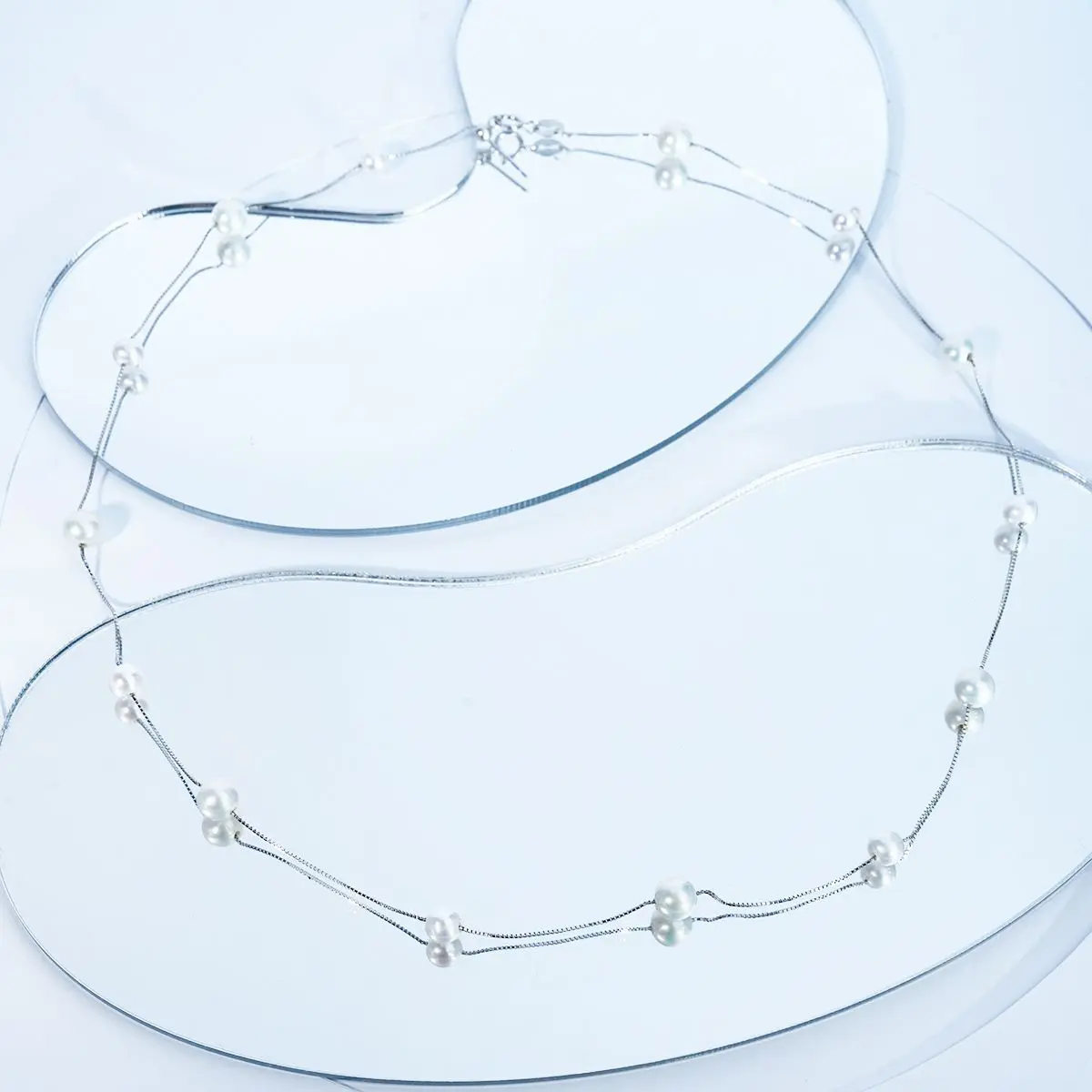 【Mike】LYA008 Dainty Classic Single Strand Freshwater Pearl Necklace, 4-6mm Pearls, 45cm Length, Ideal for Special Events Gifts (Birthday, Anniversary)