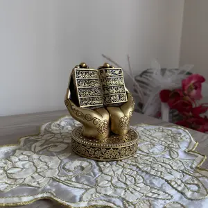 Ayatul Kursi Written Lectern Shape Islamic Figurine For Table Desk Decor Gift Religious Ramadan Room Ornaments