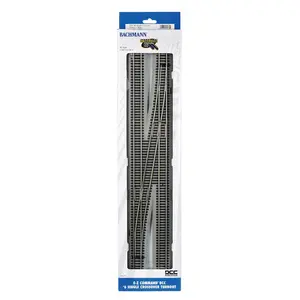 Bachmann 44138 E-Z COMMAND DCC #6 SINGLE CROSSOVER TURNOUT - RIGHT/1PCS (HO), HO Scale
