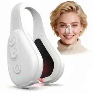 EMS Nose Shaper Lifting Clip, Viral Soft Silicone Nose Lifting Clip | Pain-Free Non-Surgical Nose Shaper for Wide Flat Noses, 15 Mins Daily Nasal Bridge Beauty Tool for Nasal Bridge Refining, Pain-Free Facial Contour Sculpting Device Nose Massager