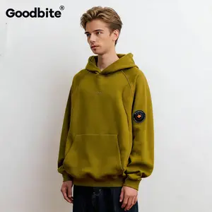 Goodbite LED Screen Hoodie for Men Anti-Static Fleece Warm Hooded Sweatshirt with Removable Emoji Display Badge Thermal 6-8°C Rise Raglan Sleeve Pullover MensFashion TechClothing  hoodie thick outdoor Black Classic