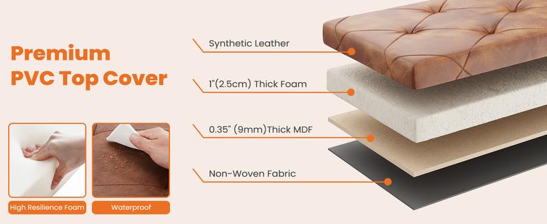 【New Color】Folding Storage Ottoman Bench, Foot Rest Stools with Padded Seat, Large Toy Box with Seating, Bedroom, End of Bed, Entryway