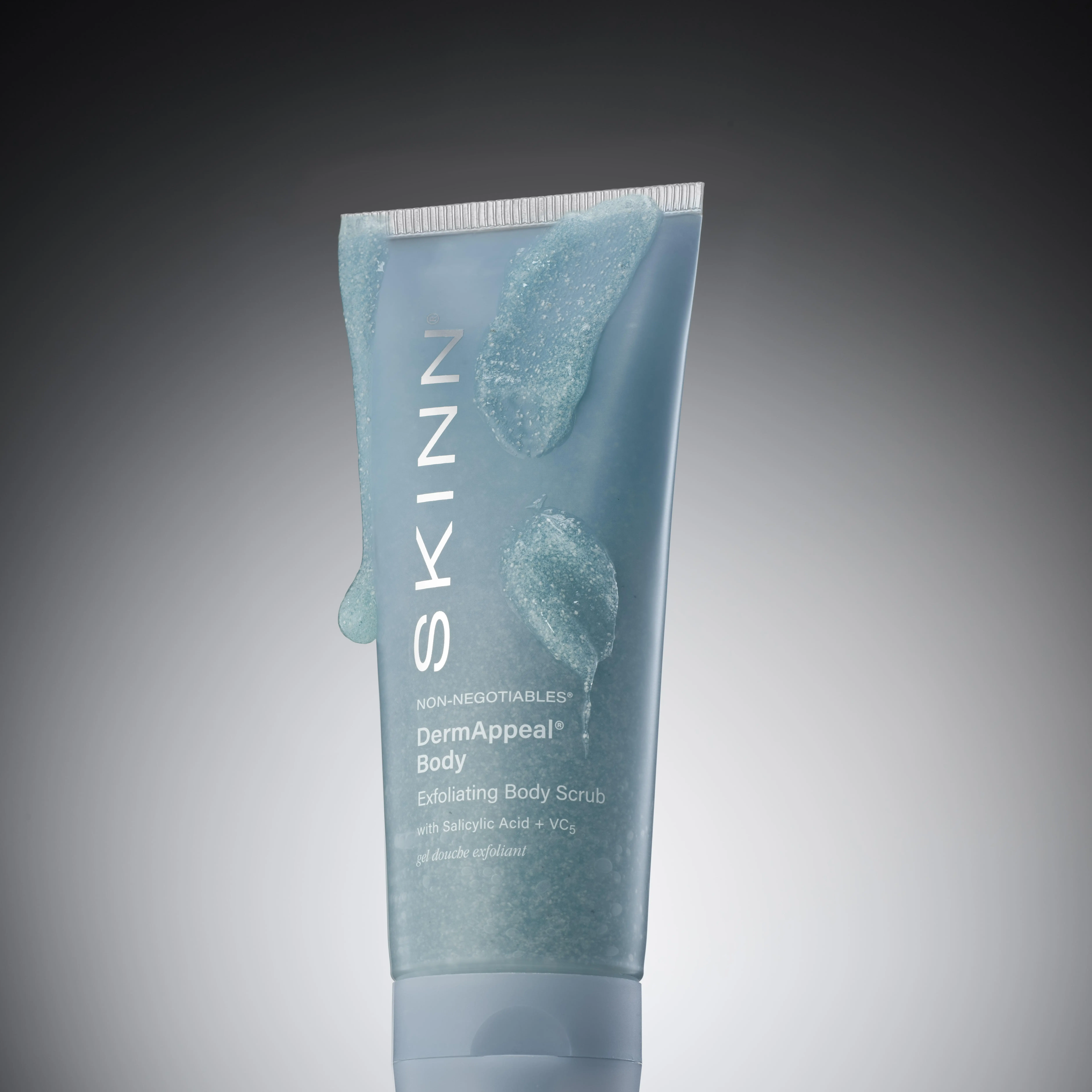 SKINN Cosmetics: DermAppeal Body gel-to-scrub body cleanser turns your daily shower into a resurfacing treatment