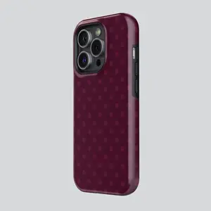 Burgundy polka dot phone case, suitable for iPhone17 ProMax, 16Promax, Pro, plus, 15, 14, 13,12. Stylish design, shockproof protective case, smartphone case, phone cover, gift for iPhone17 ProMax