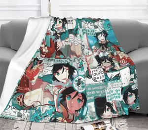 Genshin Impact Venti Blankets Coral Fleece Plush Print Video Game Cartoon Soft Throw Blankets for Home Office Bedding Throws