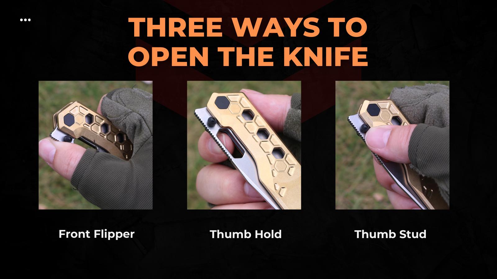 Artisan Cutlery Beest Liner Lock Front Flipper&Thumbs Hole Knife Aluminum/Brass Handle (3.65'' Stone Wash AR-RPM9 Blade)