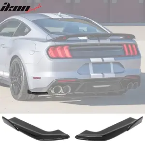 Rear Aprons for Ford Mustang Ecoboost GT 2024-2026 IKON Style Gloss Black