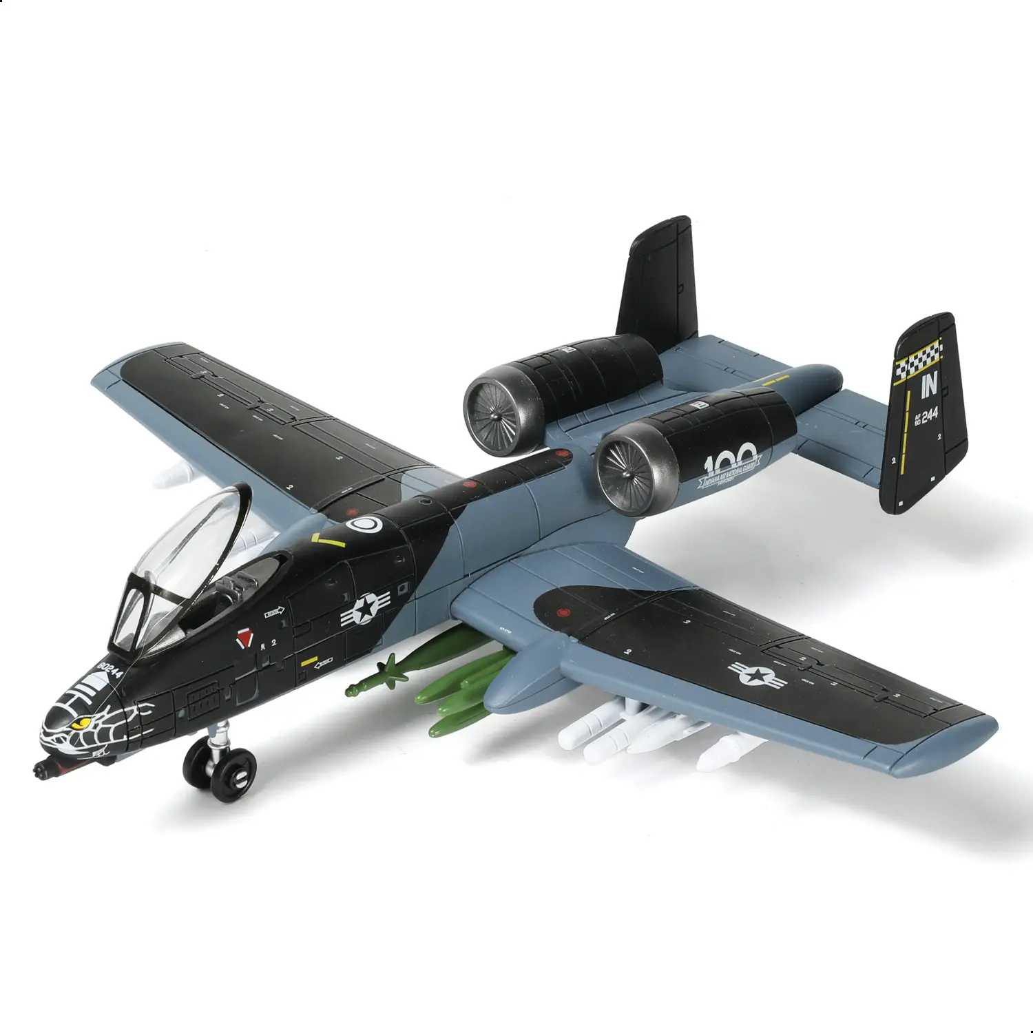 1/72 Scale A-10 Thunderbolt II Warthog Model Building Kit - 43-Piece Premium Durable Military Aircraft, DIY Assembly Kit, Detachable Missiles, Removable Landing Gear, Display Base, Adult Collectibles, No Special Tools Required, High-Quality Oxidation And