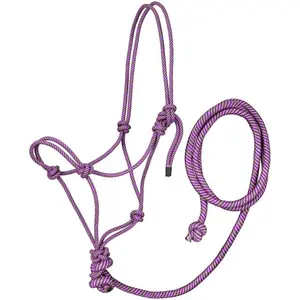 Tough1 Tri-Color Rope Halter w/lead