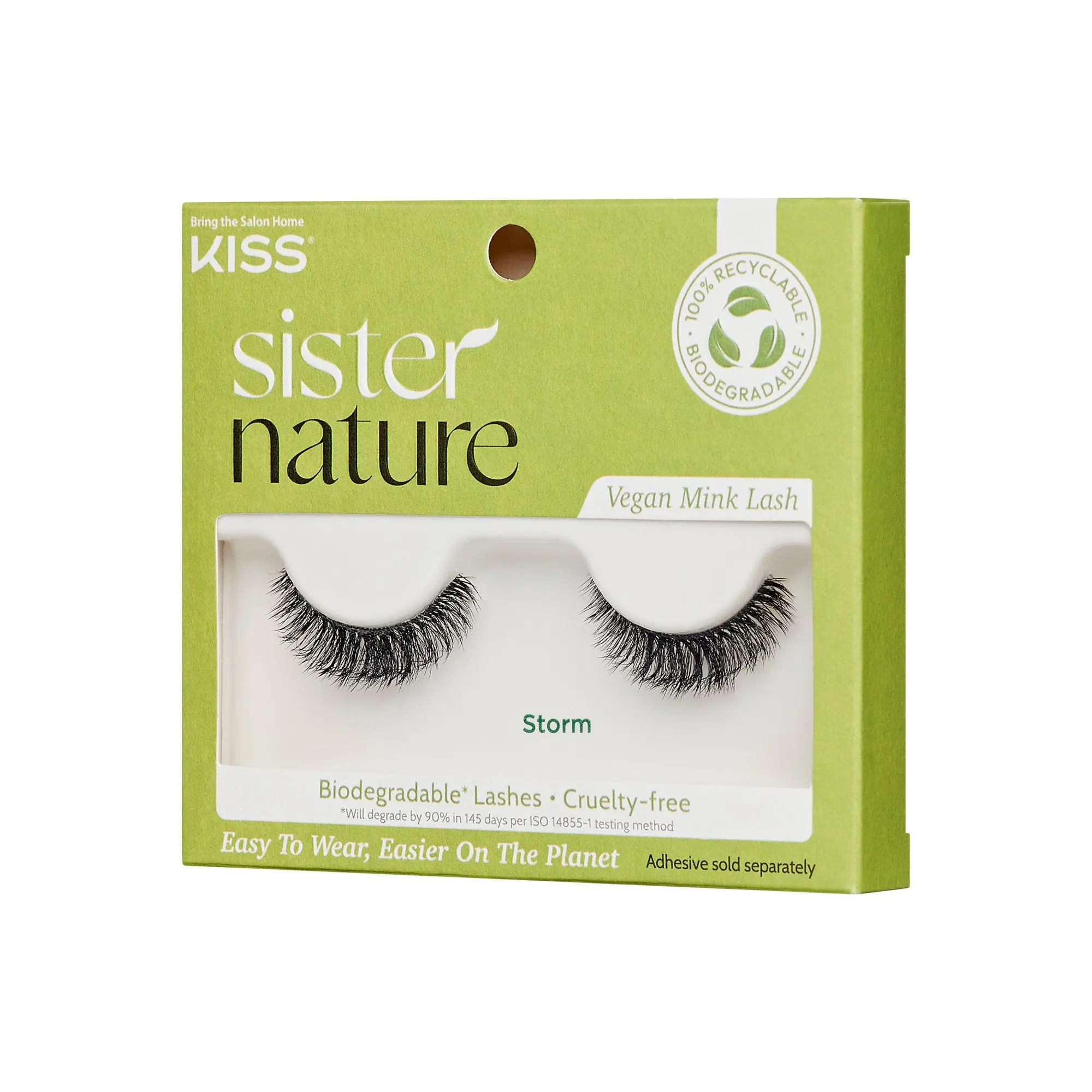 Kiss Sister Nature Vegan Mink False Eyelashes - Storm