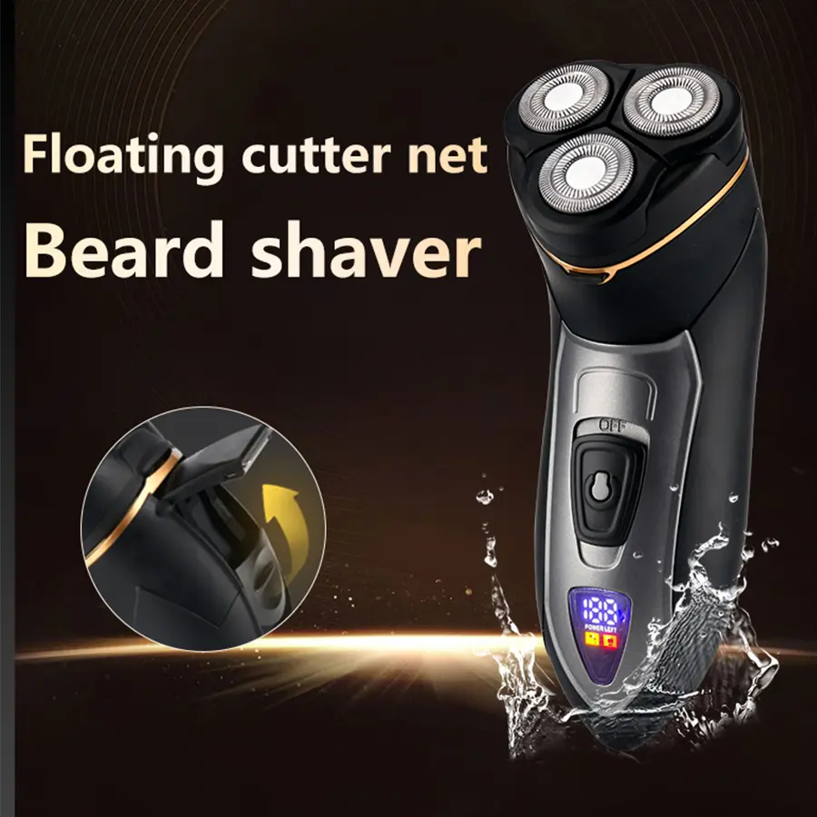 3D Floating Electric Razor for Men with LED Display, Type-C Charging, Design, Stainless Steel Blades, and 60+ Minutes Runtime – Perfect Gift for Dad or Boyfriend