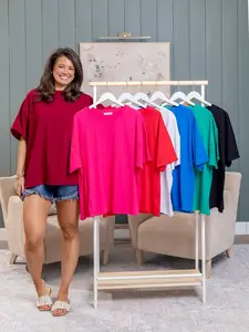 Zenana 100% Cotton Oversized Short Sleeve Tee | S/M-2X/3X