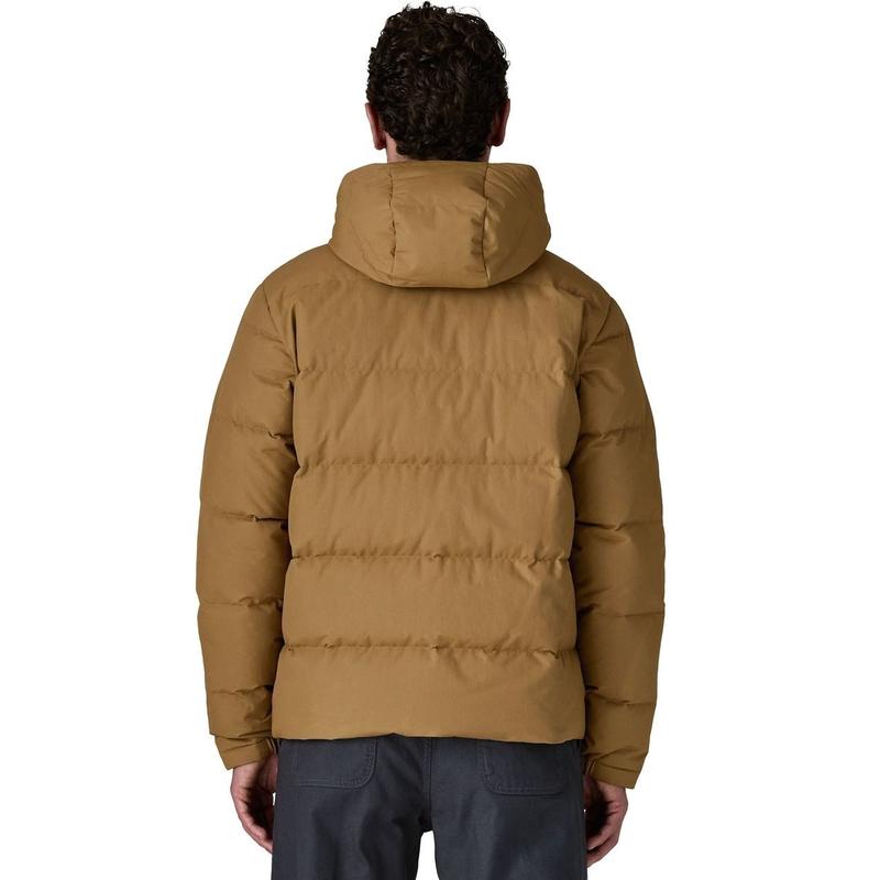 Patagonia Downdrift Jacket Men's - Black Hooded Puffer Coat with Adjustable Drawstring for Ultimate Warmth and Style NetPlus Recycled Nylon DWR Finish