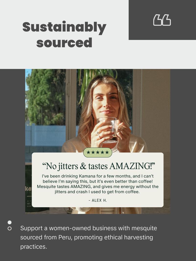 Kamana Mesquite Superfood Coffee Alternative (10oz) Beverage Flavor Kamana Mesquite Superfood Coffee Alternative (10oz) Beverage Flavor