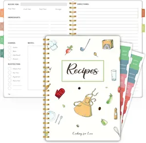 Recipe Book to Write in Your Own Recipes Journal Blank Cookbook 5.5" x 8.5", Recipe Notebook to Organize Your Recipes