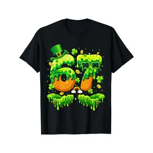 Kids T-Shirt Drip Ice Cream 67 St. Patrick'S Day Six Seven Shamrock |   100% Crew Neck Short Sleeve Tee, Casual Summer Back to School Shirt, Perfect Gift for Youngsters, Birthday & Holiday Party Outfit, Gamer Gifts, Casual Youngsters Wear