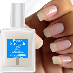 LOVCARRIE Keratin Nail Strengthener, Hardening Liquid Treatment for Brittle Nails, Quick-Drying Ultra-Shine Formula in Natural Nude Pink, 17ml, Nail Supplies