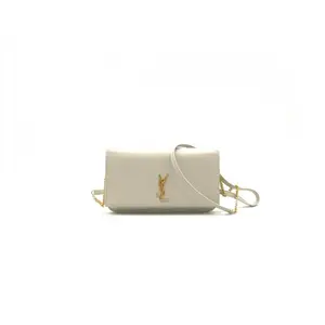 Pre-owned Yves Saint Laurent leather Shoulder Bags White WOC