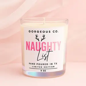 Gorgeous Co Naughty List 9oz Hand-Poured Slow-Burning Candle with Cocoa Butter Cashmere Scent