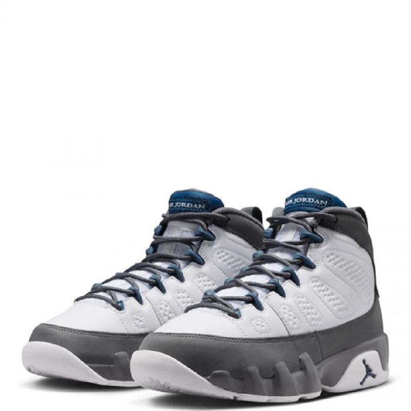 Youth Jordan 9 Retro White/French Blue-Flint Grey (HV4574 100) (GS)