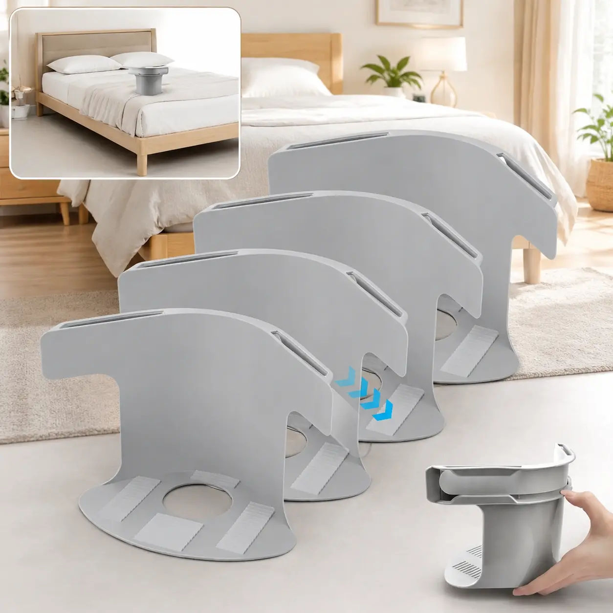 4-Pack Heavy Duty Bed Sheet Clips, Locking Mattress Corner Holders, Anti-Slip Bedding Fasteners with Easy Installation, Invisible Durable Bedding Accessories, Home Essential Valentine's Gift for Boyfriend