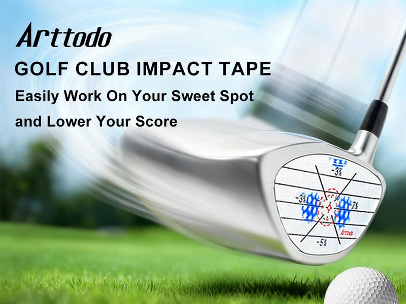 Arttodo Golf Impact Tape, Golf Impact Sticker, Golf Ball Tracker, Self-Teaching Sweet Spot and Consistency Analysis, Golf Gift