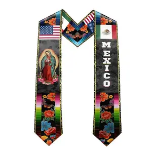 Mexican Graduation Stole, Mexican Sash for Graduation 2026, American Mexico Flag Graduation Stole, Graduation Gift