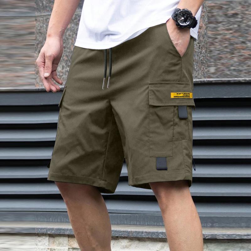 2 Pieces Men's Shorts, Casual Loose Shorts, Perfect Choice, Large Pocket Work Shorts, Summer Work Five-Point Pants