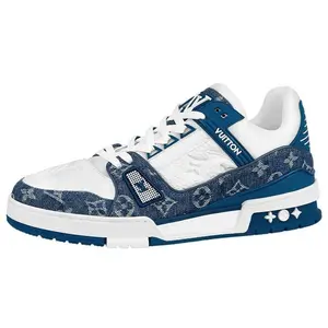 LOUIS VUITTON Denim Leather Low-Top Sneakers for Men and Women Trending Shoes, House White Official Shoes to Get / Maison Mihara