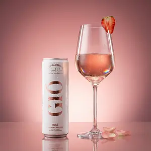 GIÓ Rosé 12-Pack | Social Elixir Non-Alcoholic Drink with Kanna Kava & Blue Lotus - Clean Buzz, No Hangover, Premium Functional Beverage for Social Celebrations
