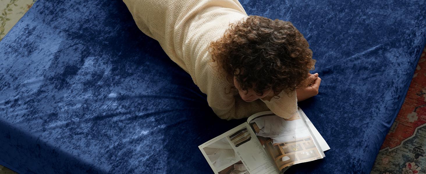 PHF Truly Velvet Fitted Sheet, Luxury Super Soft Cozy Fuzzy Fleece Bottom Sheet, Deep Pocket Up to 16",Strenghth Elastic Band, Suitable for Fall Winter Spring