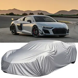 For Audi R8 Full Car Cove Coupe Cover, Durable & Breathable 6-Layer Heavy-Duty Waterproof Indoor Outdoor Sun UV Protection Shields Against Rain Dust Snow Scratches Resistant Protector Protection Car Cover 4 Seasons