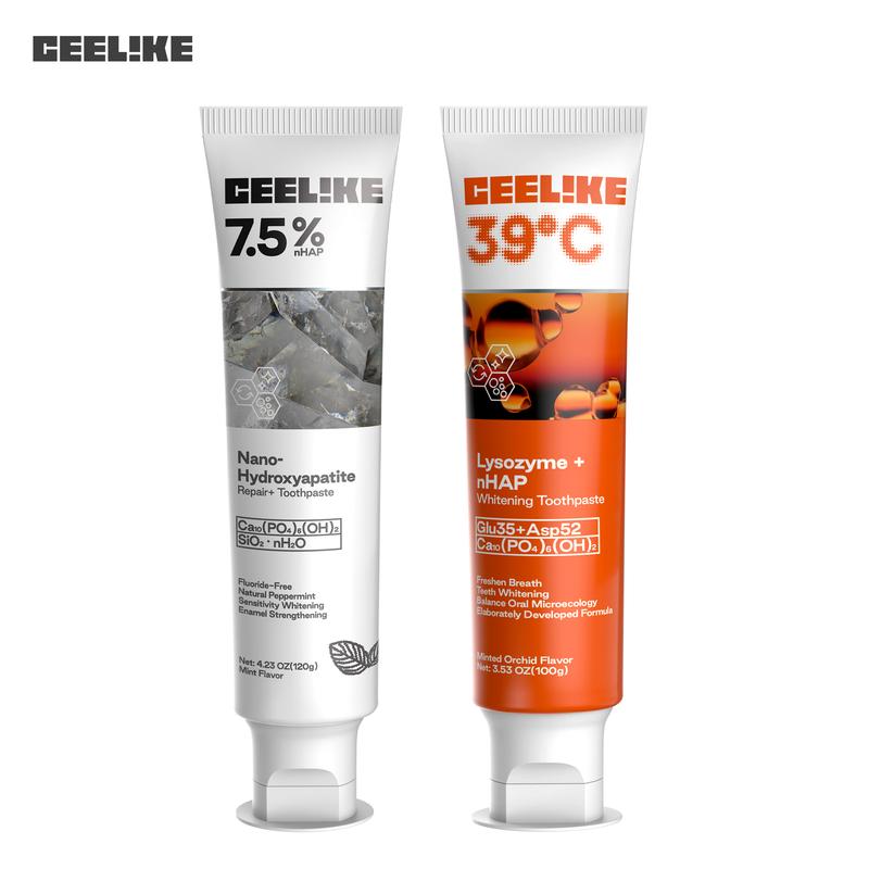 CEELIKE｜MSDRWIKEY 2-Piece Oral Care Toothpaste Set- Cleans Teeth, Repairs Enamel, Relieves Discomfort & Long-Lasting Fresh Breath
