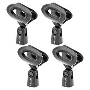 5 Core Microphone Clip Holder 4 Pieces with Screw Adapters 5/8 to 3/8 Inch Durable Metal