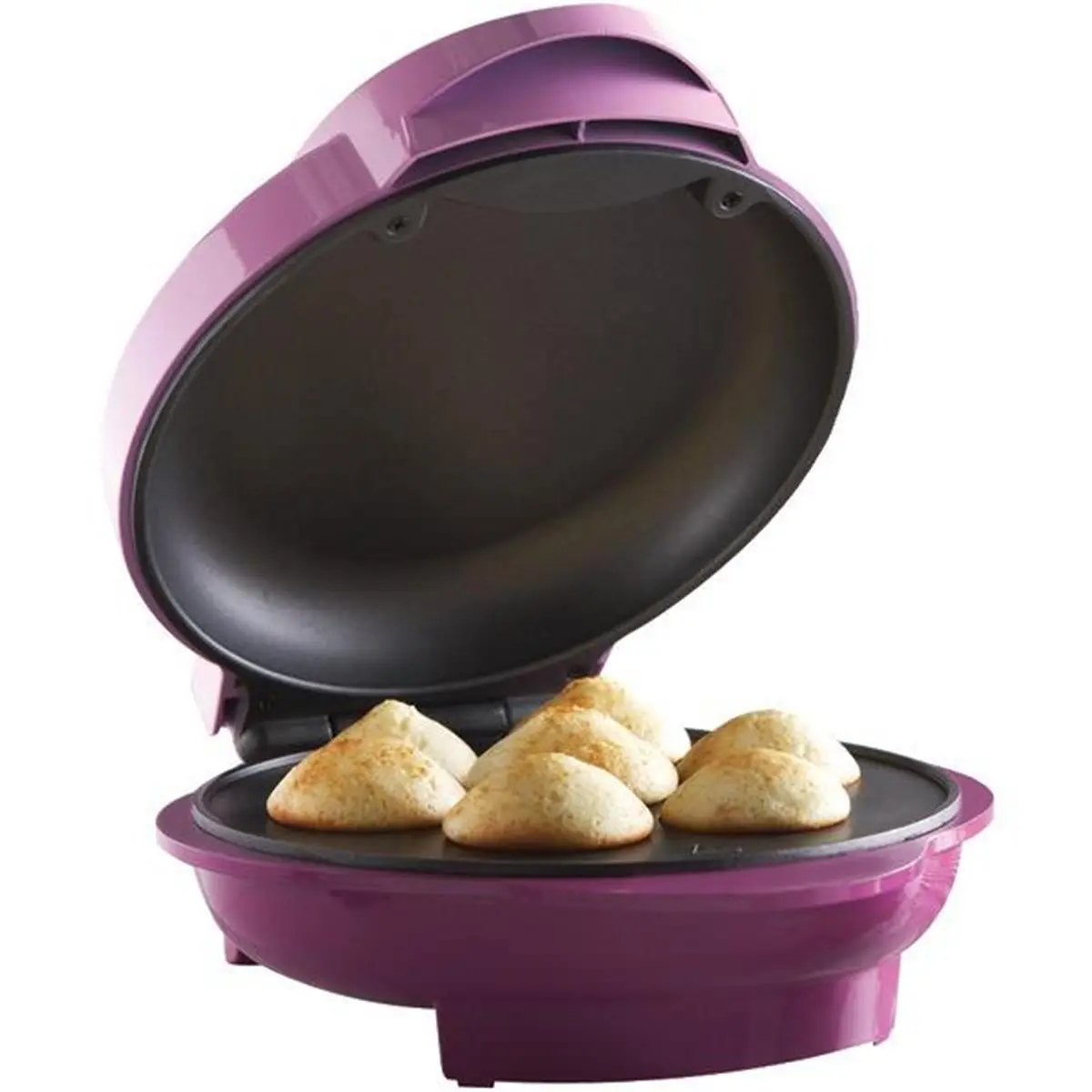 Brentwood Mini Cupcake Maker - 750W Compact Specialty Kitchen Appliance, 12.50in x 12.50in x 21.00in, Nonstick Coating, Convenient Cord Wrap, 700W & Above, with Lights, Compact Form