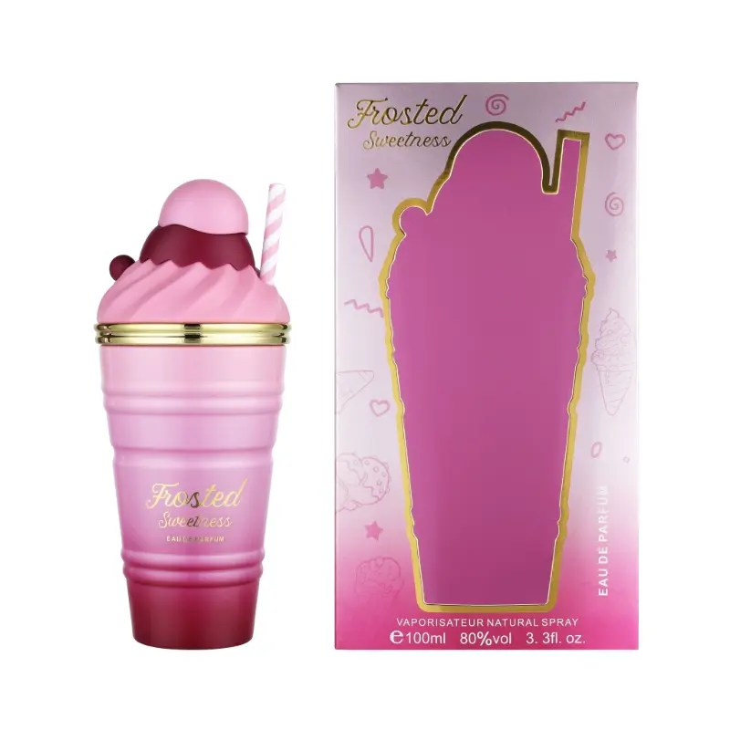 Sellion Frosted Sweetness Women's EDP Perfume Spray - Single Item Floral Fruity Fragrance with Vanilla, Musk, Wild Berry, Rose, Citrus Notes - Long-Lasting, 3.3 oz/100ml Pink Ice Cream Design Perfume for Women sohochic