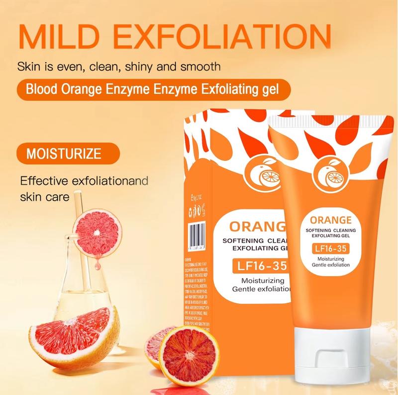 Orange Enzymes Exfoliating Gel 50G LF16-35French Enzyme Dead Skin Remover for Even SkinTexture Deep Cleansing Patches