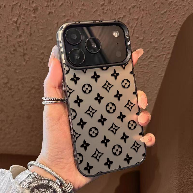 Classic Floral Patterns TPU Laser Craft Phone Case for iPhone 17 16 15 14 13 12 11 Anti-Drop Protective Cover