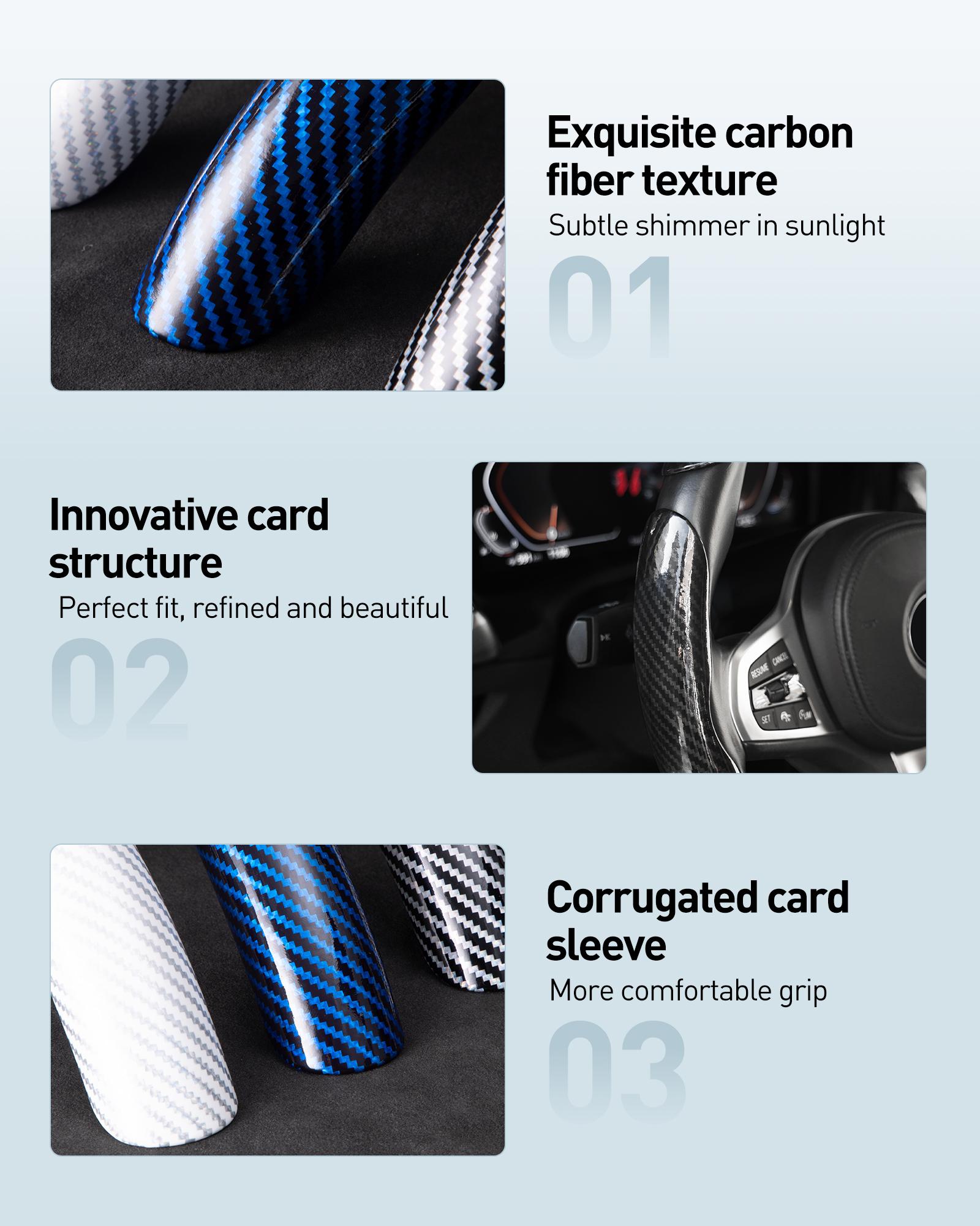 Car Steering Wheel Cover, Non slip Design Steering Wheel Protector, Universal Car Steering Wheel Cover for 15 Inch, Decor Gadgets, Car Accessories, Men Gifts, Car Essentials, Vehicle, for Racing anti slip sport all season use