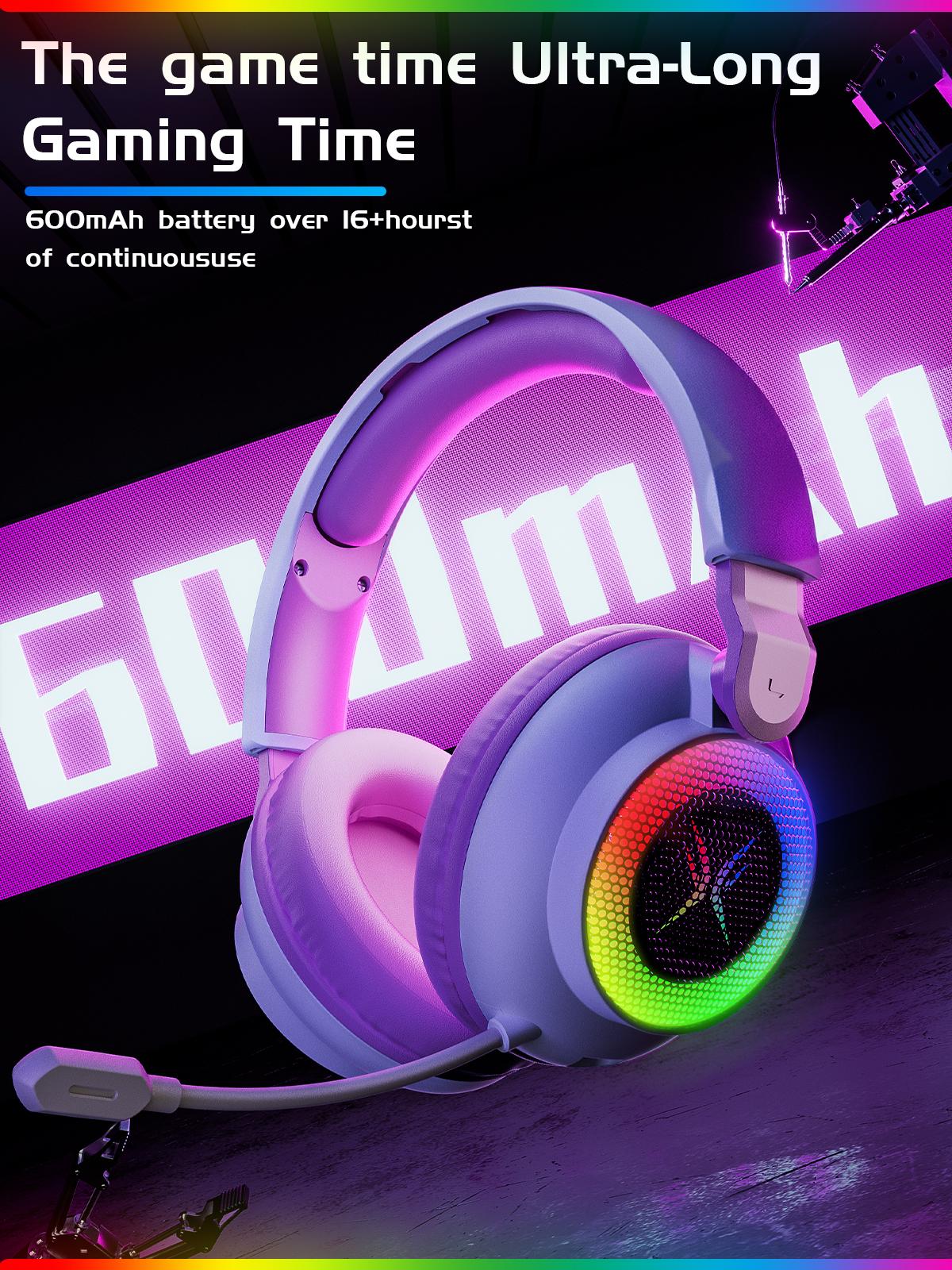 [New Upgrade] TAGRY TRONICX K3 Gaming Headset Version 5.3, 7.1 Surround Sound, 50mm Drivers, Low Latency ENC Microphone for PC PS4 PS5 for PC Laptop Headphone Audio for Gaming & Music