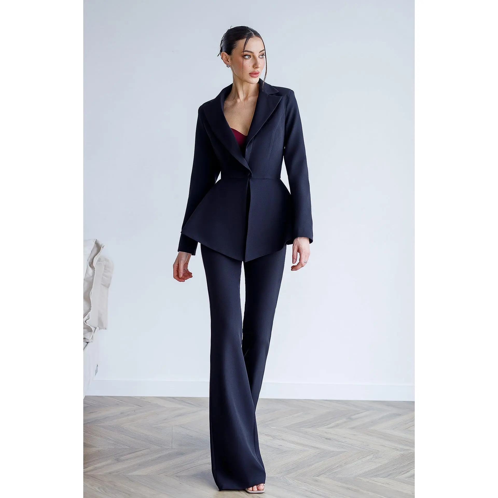 Black Single-Breasted Suit 2-Piece