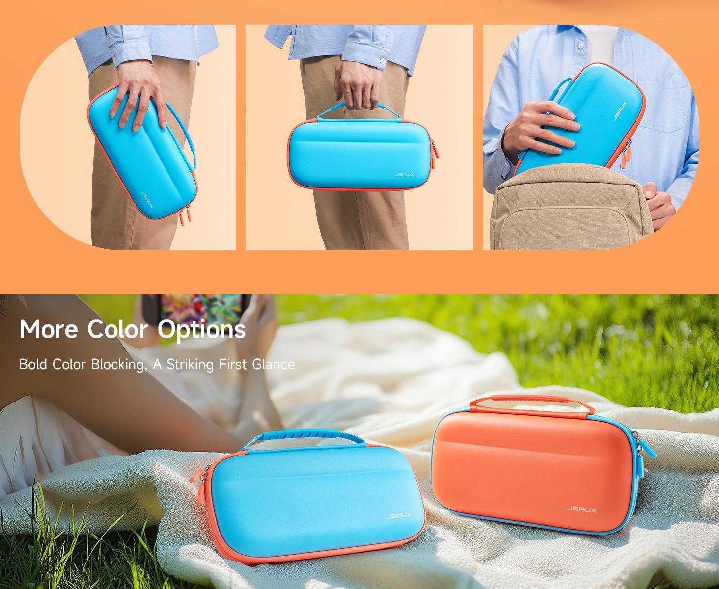 JSAUX Slim Carrying Case Compatible with Nintendo Switch 2 2025, Portable Switch 2 Case with 10 Game Slots, Protective Hard Shell for Travel and Storage, Blue JSAUX Slim Carrying Case Compatible with Nintendo Switch 2 2025, Portable Switch 2 Case with 10 Game Slots, Protective Hard Shell for Travel and Storage, Blue