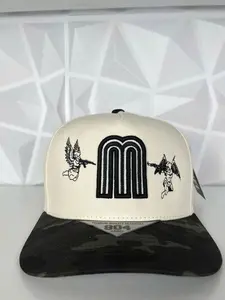 Angel de Mexico Snapback Hat – Cream Color Unisex Cap, Embroidered Streetwear Gorra, Adjustable Fit for Daily Wear & Gifting