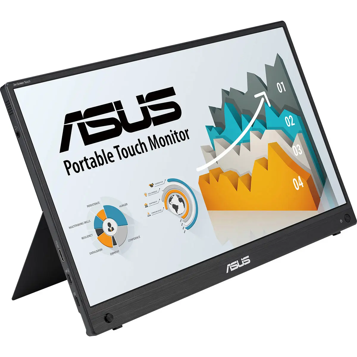 ASUS ZenScreen MB16AMTR 15.6" 16:9 Full HD Touchscreen Portable USB-Powered IPS Panel Monitor with Built-in Battery